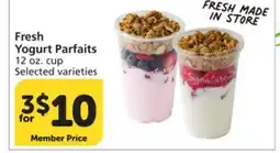 Albertsons Fresh Yogurt Parfaits offer