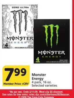 Albertsons Monster Energy offer