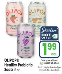 Jewel-Osco OLIPOP Healthy Prebiotic Soda offer