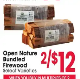 Jewel-Osco Open Nature Bundled Firewood offer
