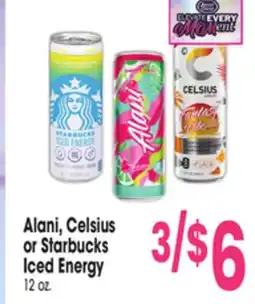 Jewel-Osco Alani, Celsius or Starbucks Iced Energy offer