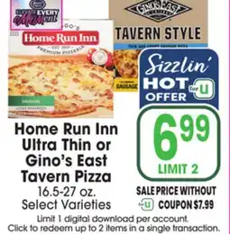 Jewel-Osco Home Run Inn Ultra Thin or Gino's East Tavern Pizza offer