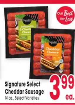 Jewel-Osco Signature Select Cheddar Sausage offer