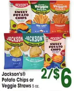 Jewel-Osco Jackson's Potato Chips or Veggie Straws offer