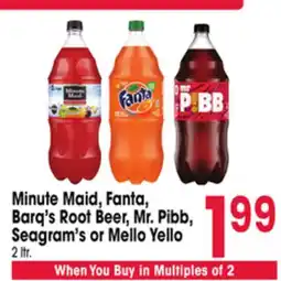 Jewel-Osco Minute Maid, Fanta, Barq's Root Beer, Mr. Pibb, Seagram's or Mello Yello offer