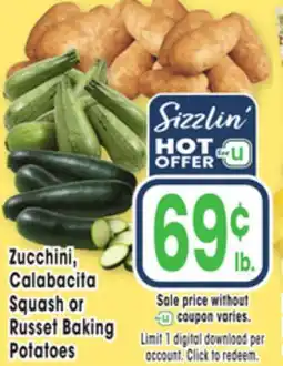Jewel-Osco Zucchini, Calabacita Squash or Russet Baking Potatoes offer