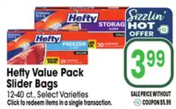 Jewel-Osco Hefty Value Pack Slider Bags offer