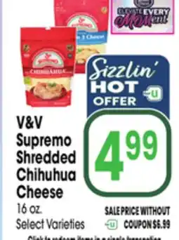 Jewel-Osco V&V Supremo Shredded Chihuhua Cheese offer