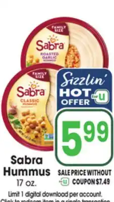 Jewel-Osco Sabra Hummus offer