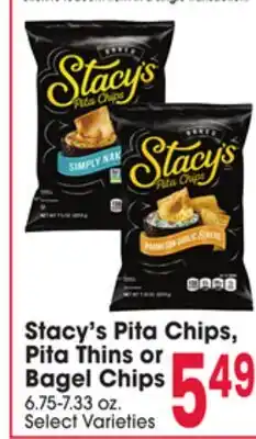 Jewel-Osco Stacy's Pita Chips, Pita Thins or Bagel Chips offer