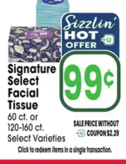Jewel-Osco Signature Select Facial Tissue offer