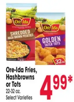 Jewel-Osco Ore-Ida Fries, Hashbrowns or Tots offer
