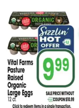Jewel-Osco Vital Farms Pasture Raised Organic Large Eggs offer