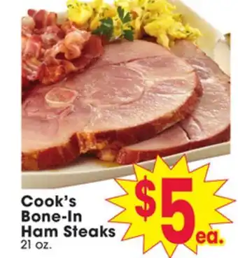 Jewel-Osco Cook's Bone-In Ham Steaks offer
