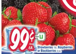 Jewel-Osco Strawberries., 1lb., Raspberries or Blackberries 6 oz offer