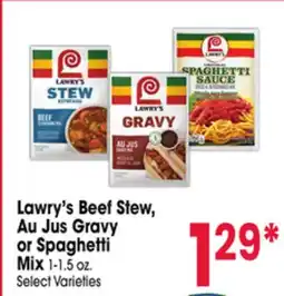 Jewel-Osco Lawry's Beef Stew, Au Jus Gravy or Spaghetti Mix offer