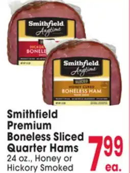 Jewel-Osco Smithfield Premium Boneless Sliced Quarter Hams offer