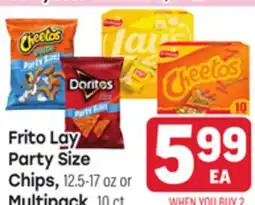 Tony’s Fresh Market Frito Lay Party Size, 12.5-17oz or Multipack, 10ct offer