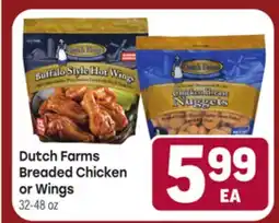 Tony’s Fresh Market Dutch Farms Breaded Chicken Breaded or Wings offer