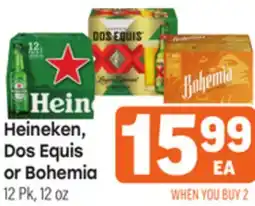 Tony’s Fresh Market Heineken, Dos Equis or Bohemia offer