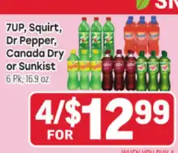 Tony’s Fresh Market 7UP, Squirt, Dr Pepper, Canada Dry or Sunkist offer