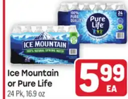 Tony’s Fresh Market Ice Mountain or Pure Life offer