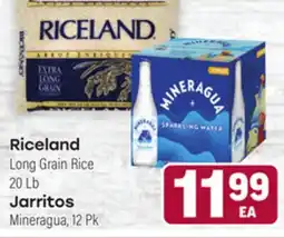 Tony’s Fresh Market Riceland Long Grain Rice A 20 Lb. Jarritos Mineragua offer