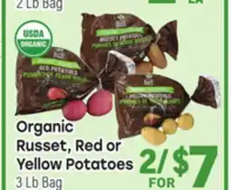 Tony’s Fresh Market Organic Russet, Red or Yellow Potatoes offer