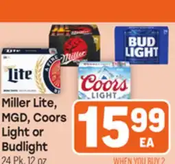Tony’s Fresh Market Miller Lite, MGD, Coors Light or Budlight offer