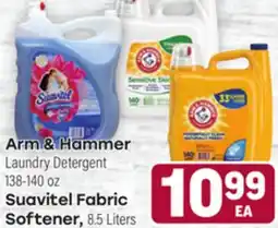 Tony’s Fresh Market Arm & Hammer Laundry Detergent 138-140 oz, Suavitel Fabric Softener, 8.5 Liters offer