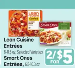 Tony’s Fresh Market Lean Cuisine Entrées 6-11.5oz or Smart Ones Entrées, 6.5-10.3oz offer