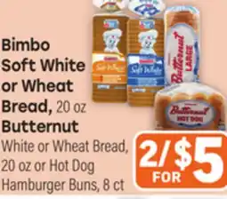 Tony’s Fresh Market Bimbo Soft White Bread, 20oz Butternut offer