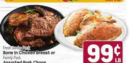 Tony’s Fresh Market Bone In Chicken Breast or Assorted Pork Chops offer