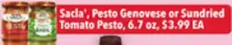 Tony’s Fresh Market Sacla', Pesto Genovese or Sundried Tomato Pesto offer