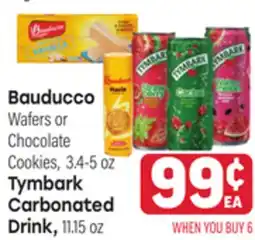 Tony’s Fresh Market Bauducco Wafers or Chocolate Cookies, 3.4-5oz Tymbark Carbonated Drink, 11.15oz offer