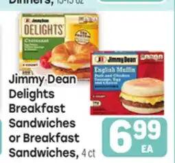 Tony’s Fresh Market Jimmy Dean Delights Breakfast Sandwiches or Breakfast Sandwiches offer