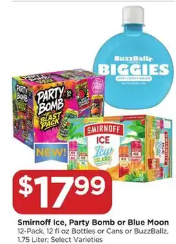 Food 4 Less Smirnoff Ice, Party Bomb or Blue Moon offer