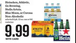 Mariano's Heineken, Athletic, Go Brewing, Stella Artois, Blue Moon, or Corona Non-Alcoholic offer