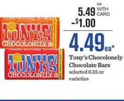 Mariano's Tony's Chocolonely Chocolate Bars offer