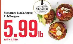 Mariano's Signature Black Angus Pub Burgers offer