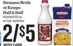 Mariano's Swanson Broth or Kemps Half & Ha1f offer