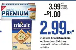 Mariano's Nabisco Snack Crackers or Premium Saltines offer