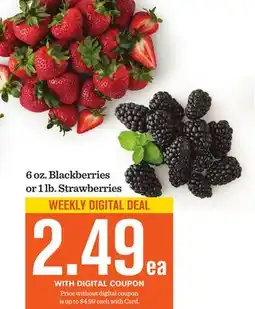 Mariano's 6 oz. Blackberries or 1 lb. Strawberries offer