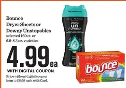 Mariano's Bounce Dryer Sheets or Downy Unstopables offer