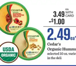 Mariano's Cedar's Organic Hummus offer