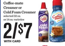 Mariano's Coffee-mate Creamer or Cold Foam Creamer offer