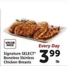 Safeway Signature Select Boneless Skinless Chicken Breasts offer