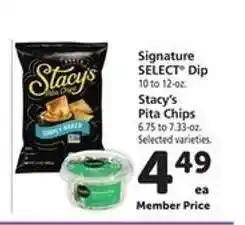 Safeway Signature SELECT Dip & Stacy's Pita Chips offer