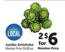 Safeway Jumbo Artichoke offer