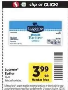 Safeway Lucerne Butter offer